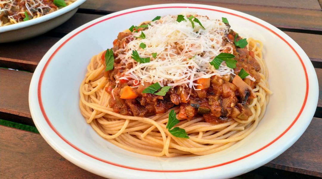 Vegetarische spaghettisaus